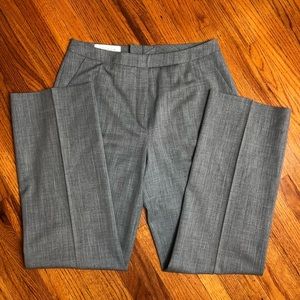 Escada Gray Wool Straight Leg Dress Pant Trousers